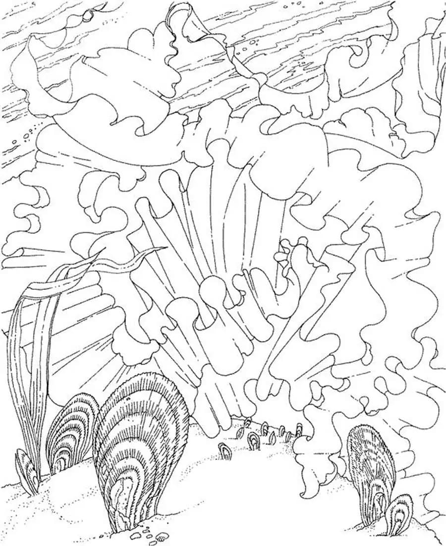 Desenhos de Desenhar Fundo do Mar em crianças para colorir