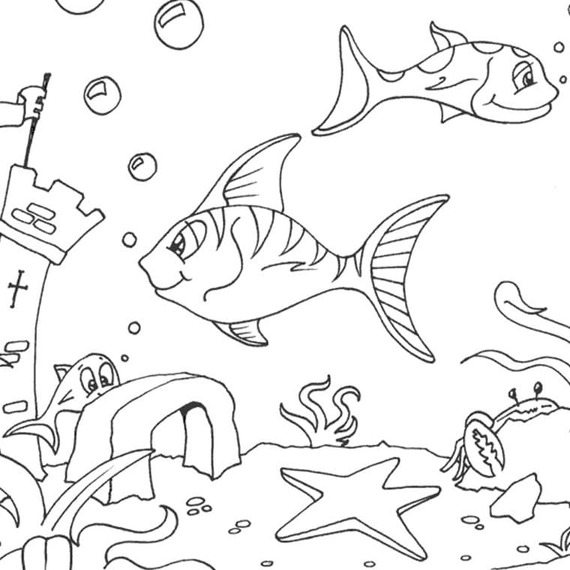 Desenhos de Desenhar Fundo do Mar gratuita para colorir