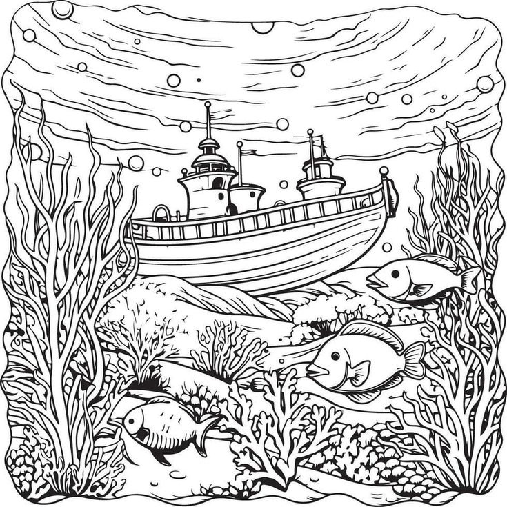 Desenhos de Desenhar Fundo do Mar impressão para colorir