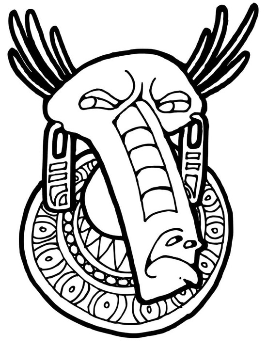 Desenhos de Desenhar Máscaras áfricanas gratuita para colorir