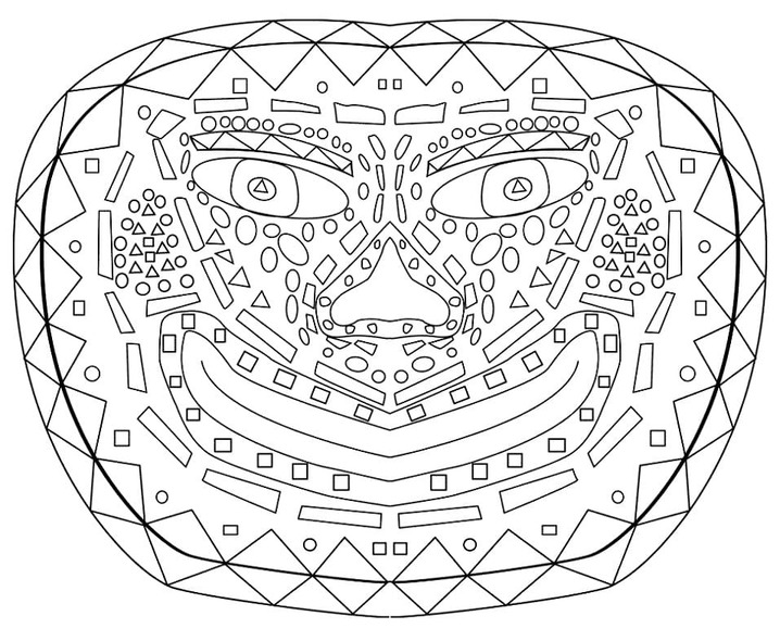 Desenhos de Desenhar Máscaras áfricanas impressão gratuita para colorir