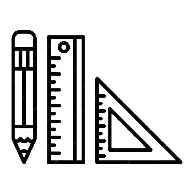 Desenhos de Desenhar Material Escolar muito simples para colorir