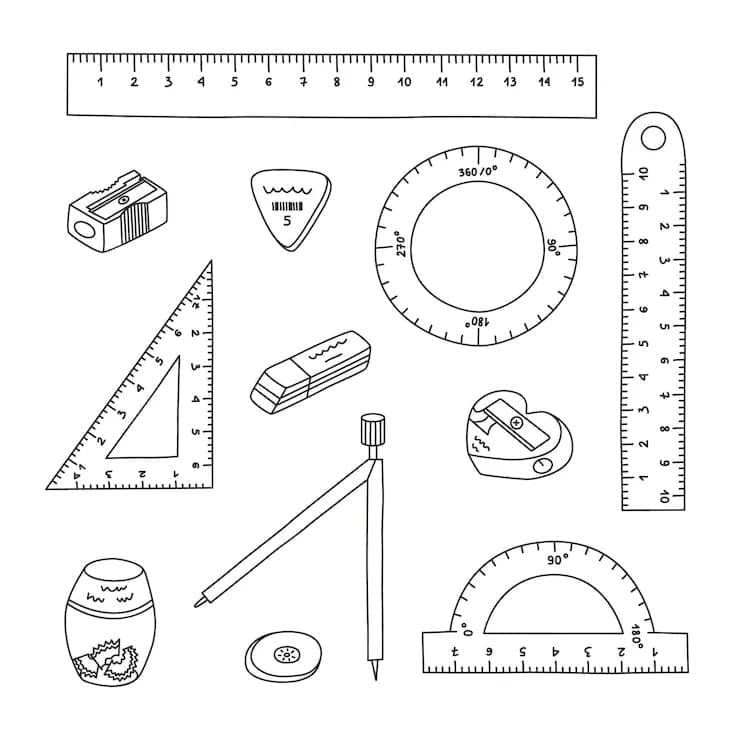 Desenhos de Desenhar Material Escolar para colorir
