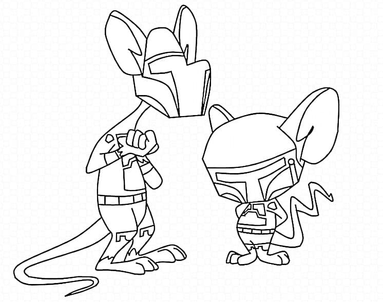 Desenhos de Desenhar Pinky e Cérebro em crianças para colorir