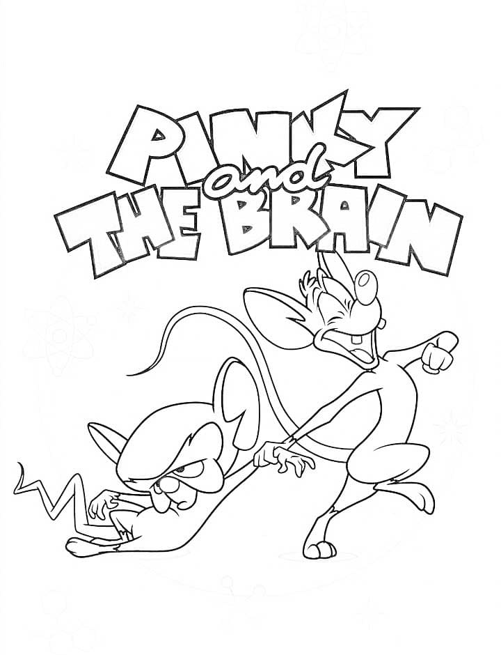 Desenhos de Desenhar Pinky e Cérebro muito básico para colorir