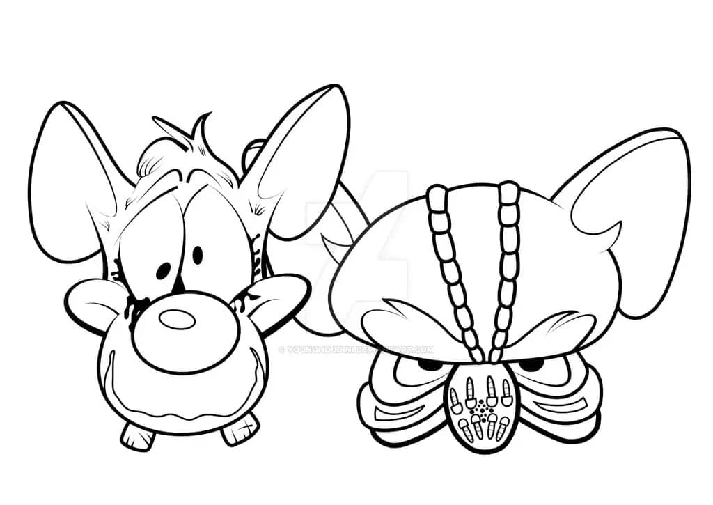 Desenhos de Desenhar Pinky e Cérebro para crianças para colorir