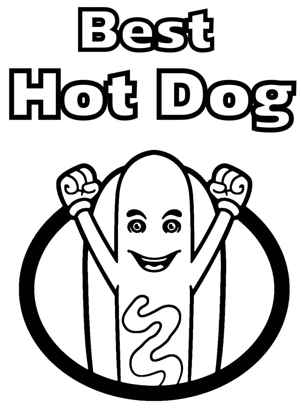 Desenhos de Desenhe Cachorro-quente diversão para colorir