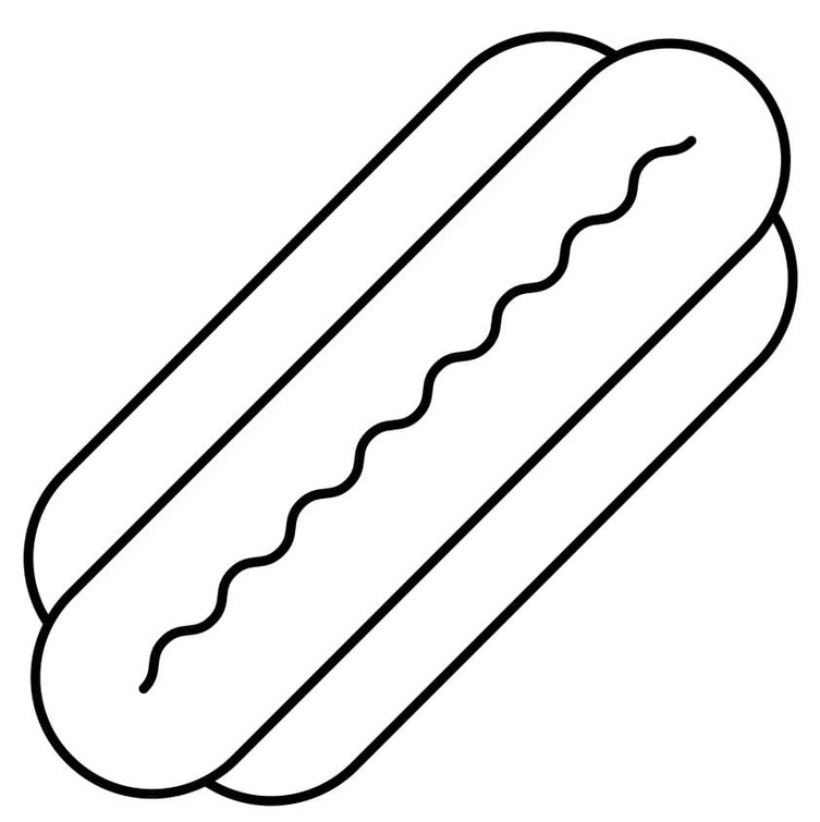 Desenhos de Desenhe Cachorro-quente gratuita para colorir