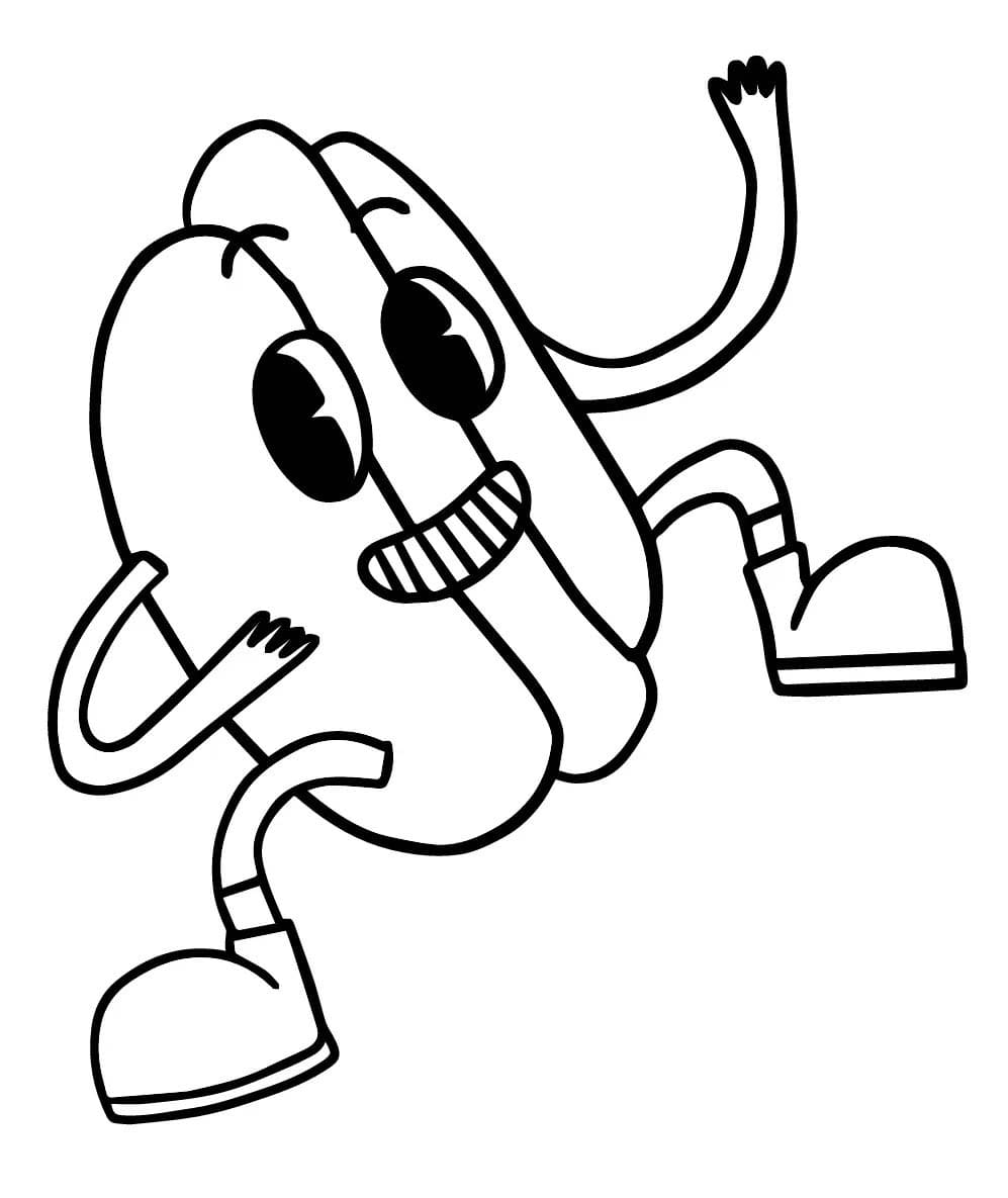 Desenhos de Desenhe Cachorro-quente simples em crianças para colorir