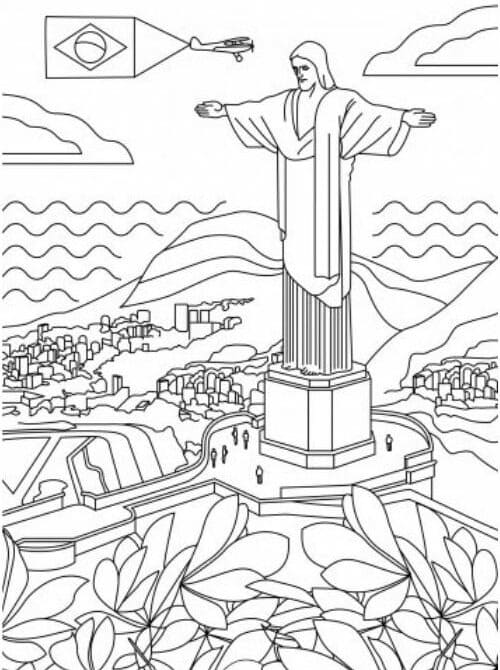 Desenhos de Desenhe Cristo Redentor para imprimir para colorir