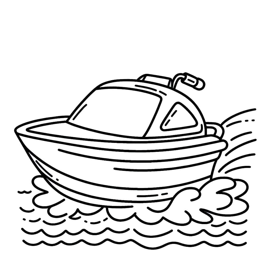 Desenhos de Desenhe Lancha impressão gratuita para colorir