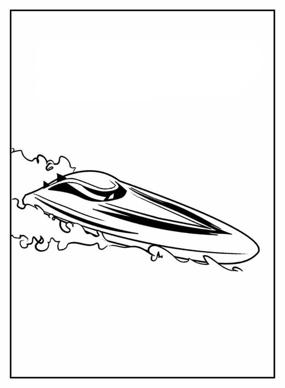 Desenhos de Desenhe Lancha muito fácil para colorir