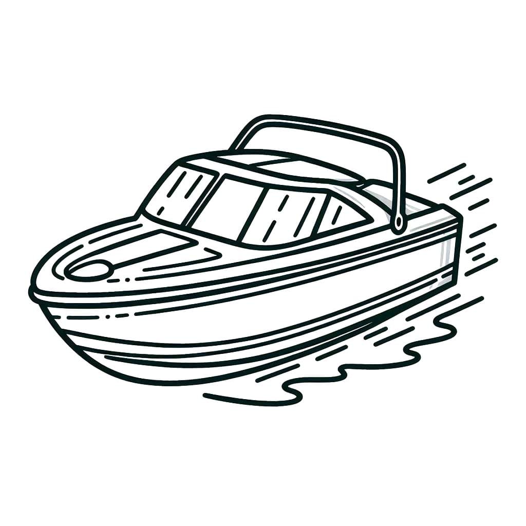 Desenhos de Desenhe Lancha para colorir
