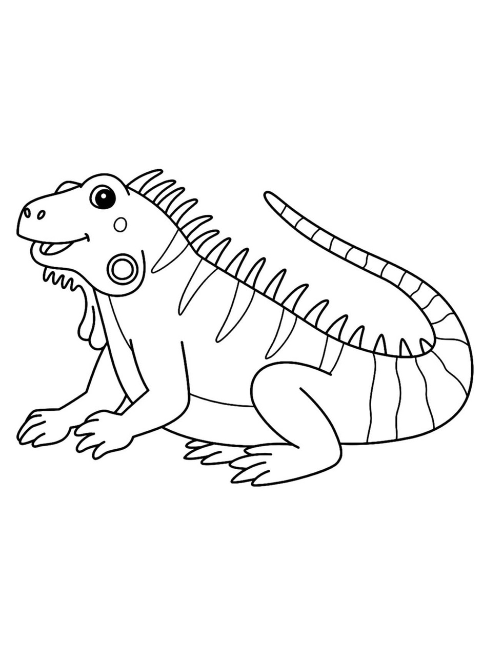 Desenhe lagartos simples para colorir