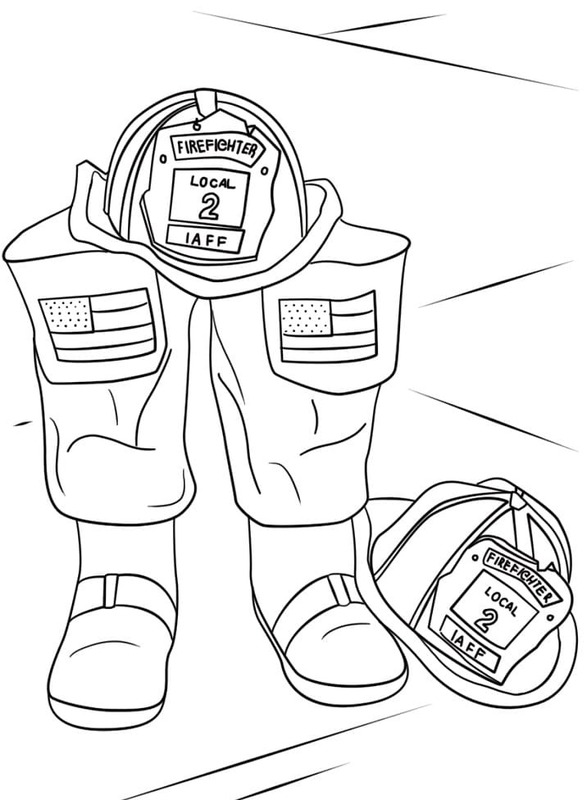 Desenhos de Desenho Bombeiro imprimível para colorir