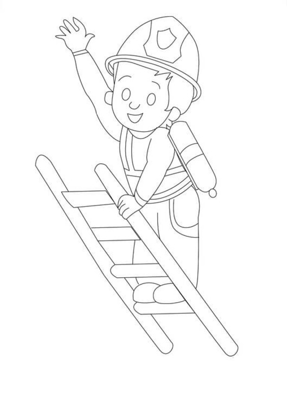 Desenhos de Desenho Bombeiro para colorir