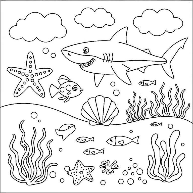Desenhos de Fundo do Mar 1 para colorir