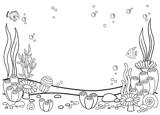 Desenhos de Fundo do Mar 3 para colorir