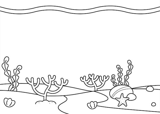 Desenhos de Fundo do Mar 4 para colorir