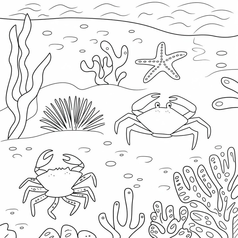Desenhos de Fundo do Mar impressão para colorir