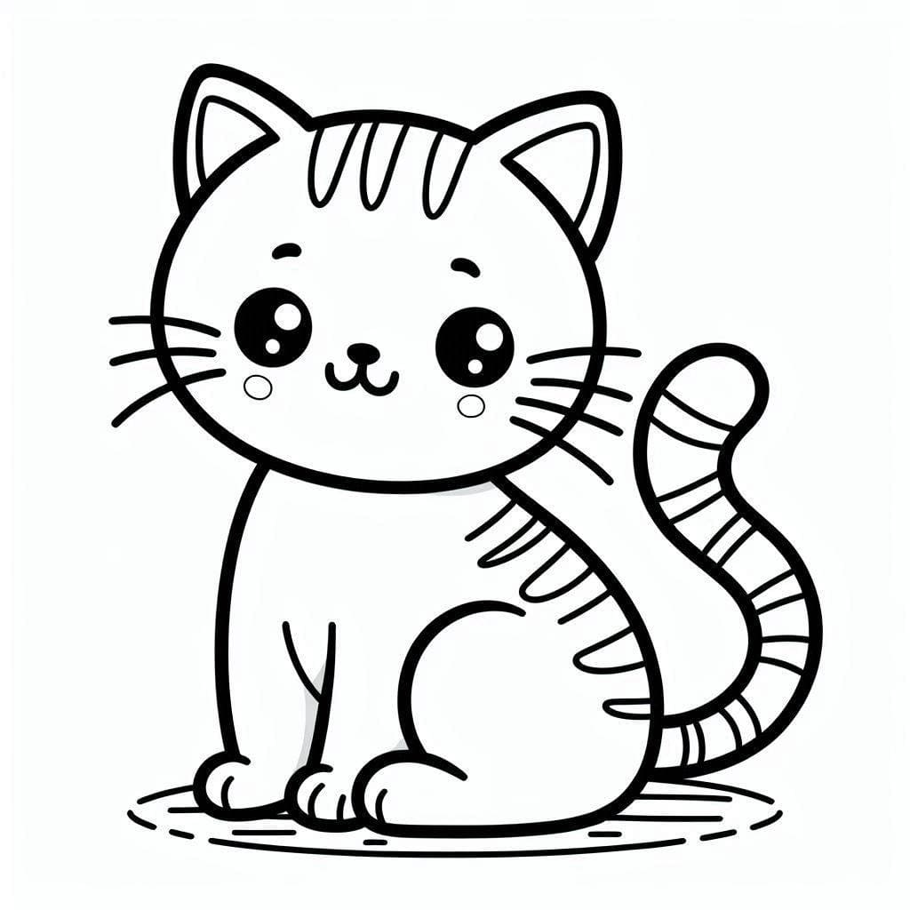Gato 1 para colorir