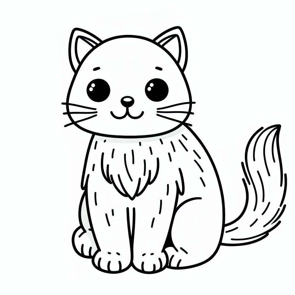 Gato 3 para colorir