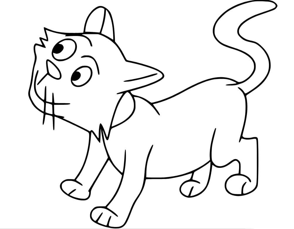 Gato 4 para colorir