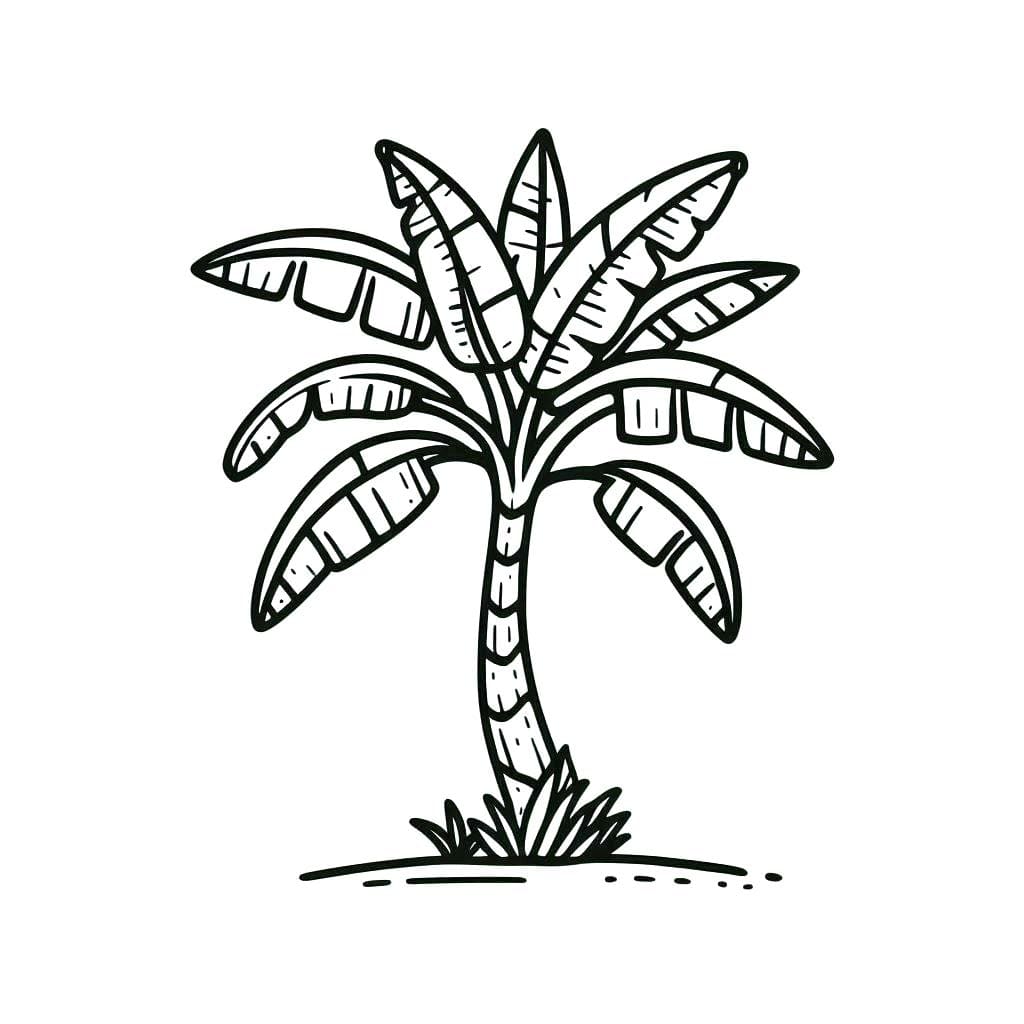 Desenhos de Imagem Bananeira grátis para colorir