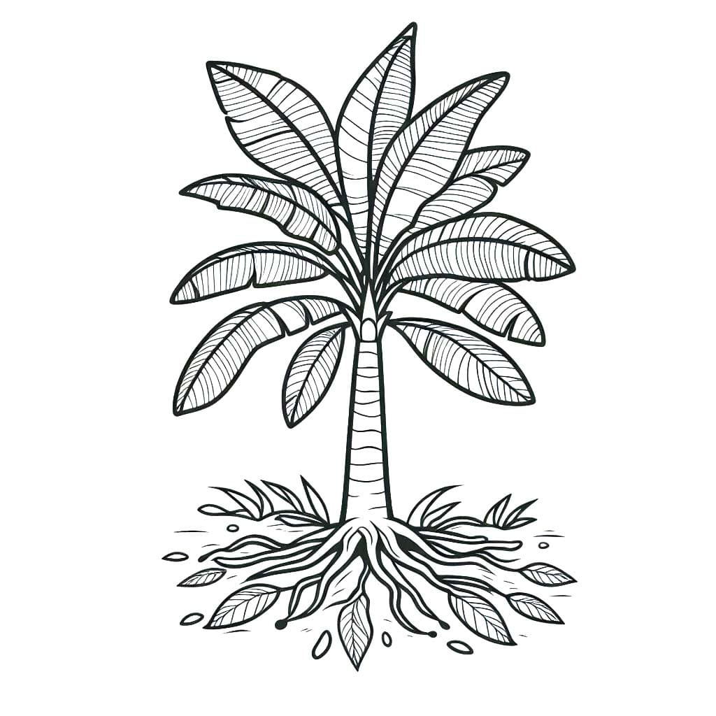 Desenhos de Imagem Bananeira imprimir para colorir