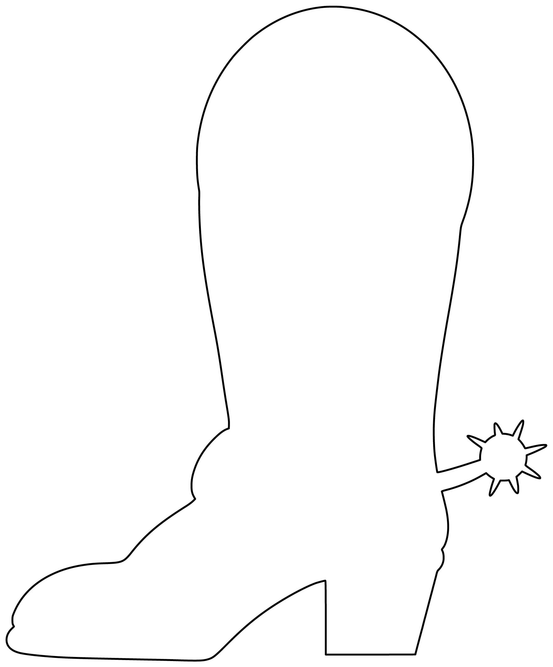 Desenhos de Imagem Bota de Cowboy gratuita para colorir