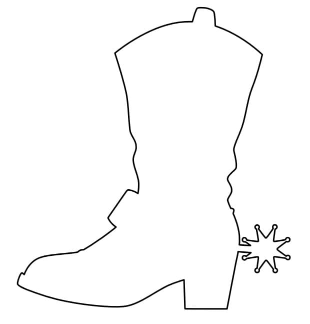 Desenhos de Imagem Bota de Cowboy para colorir