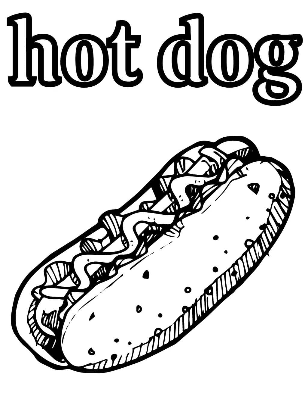 Desenhos de Imagem Cachorro-quente gratuita para colorir