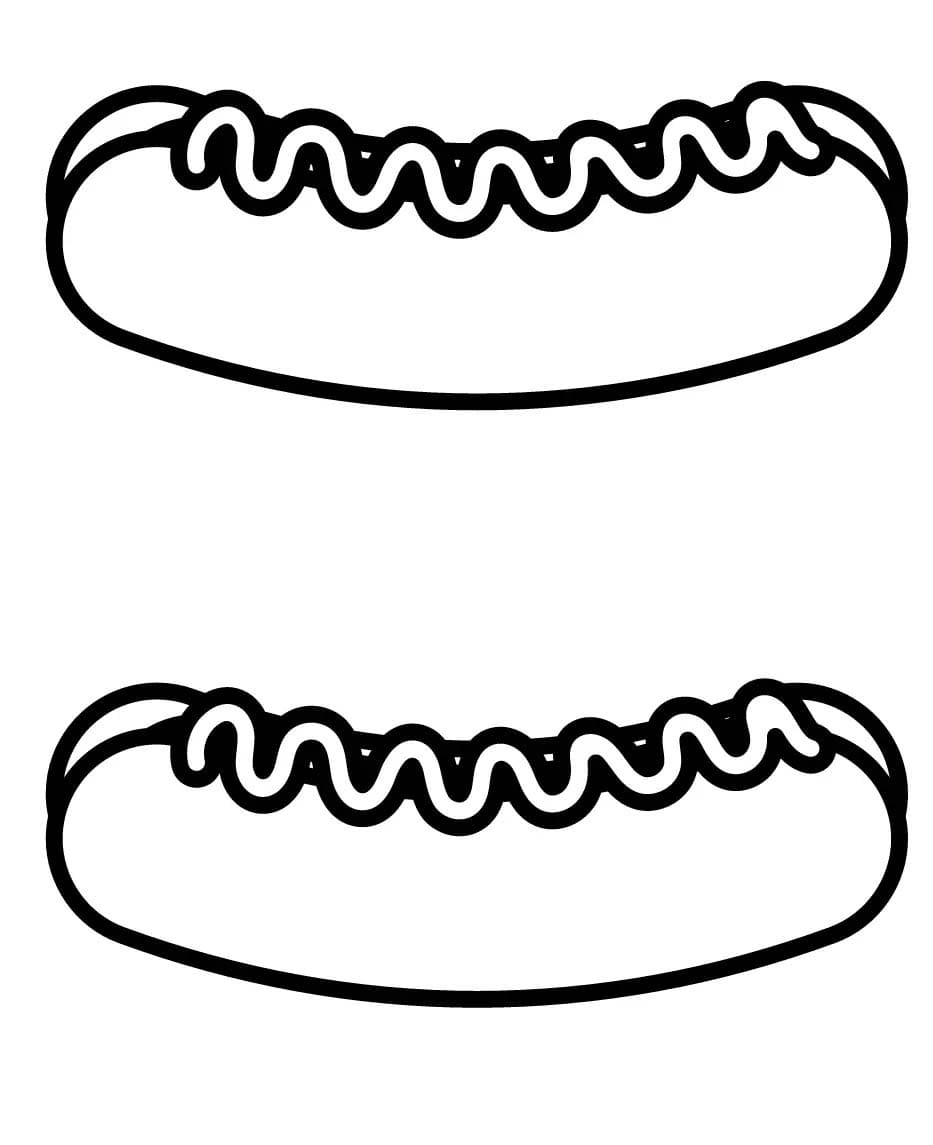 Desenhos de Imagem Cachorro-quente impressão para colorir