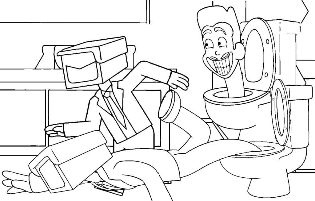 Desenhos de Imagem Cameraman fácil para colorir