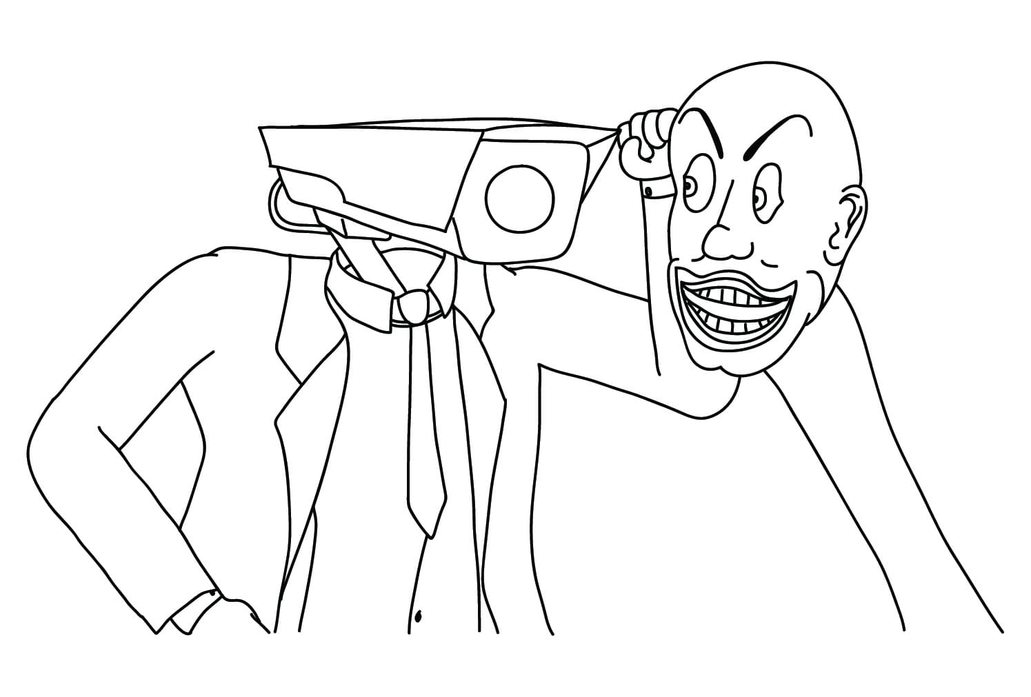 Desenhos de Imagem Cameraman simples para colorir