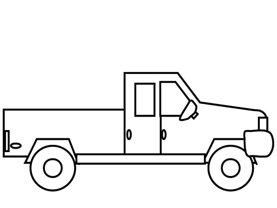 Imagem Caminhonete simples para colorir