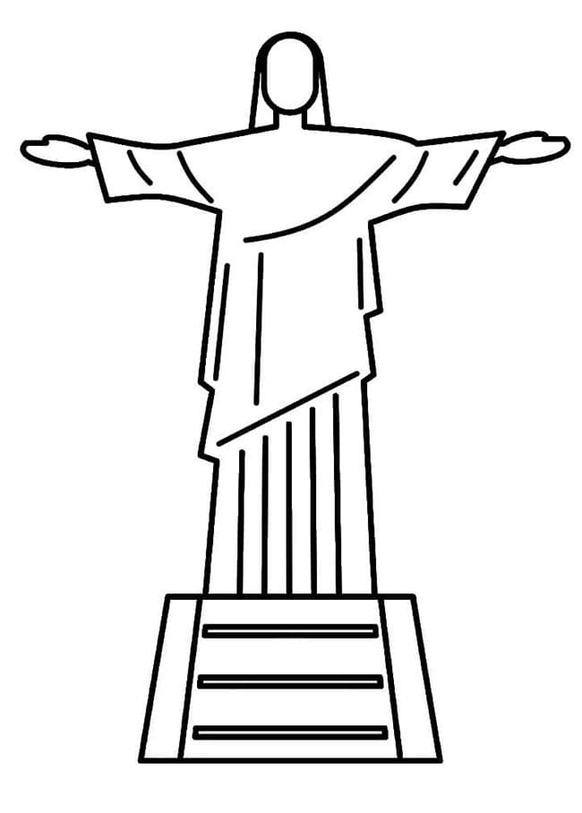 Desenhos de Imagem Cristo Redentor grátis para colorir