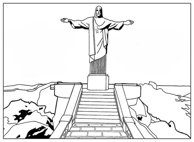 Desenhos de Imagem Cristo Redentor imprimir grátis para colorir