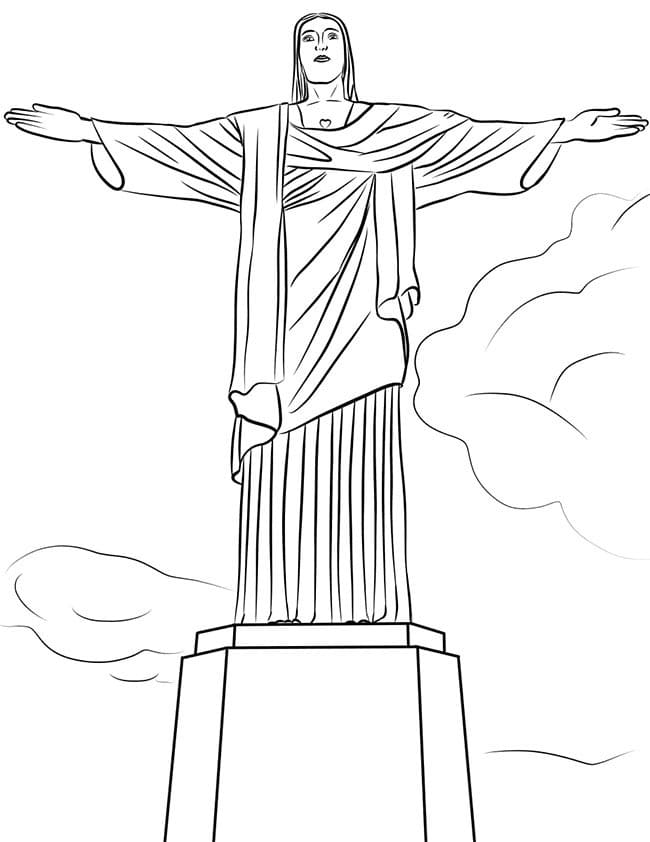 Desenhos de Imagem Cristo Redentor imprimir para colorir