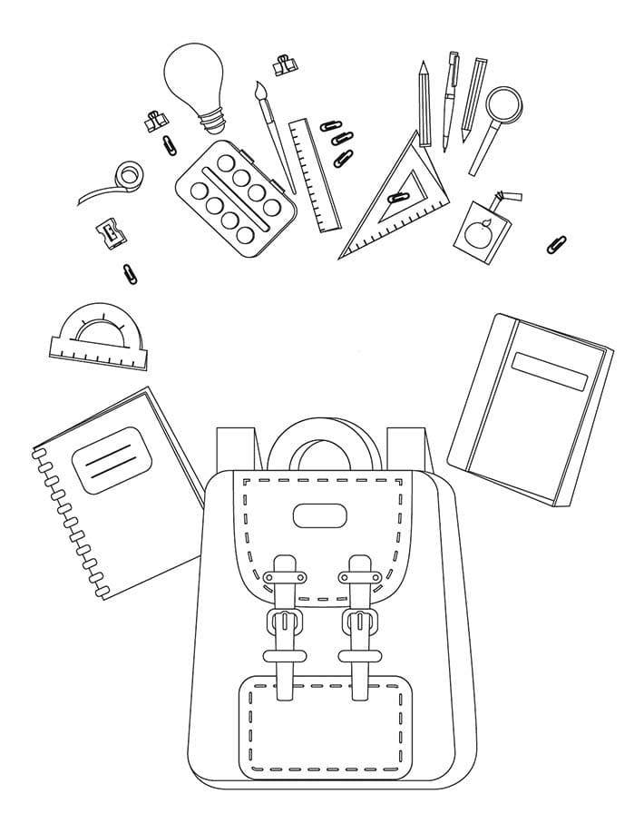 Desenhos de Imagem Material Escolar gratuita para colorir