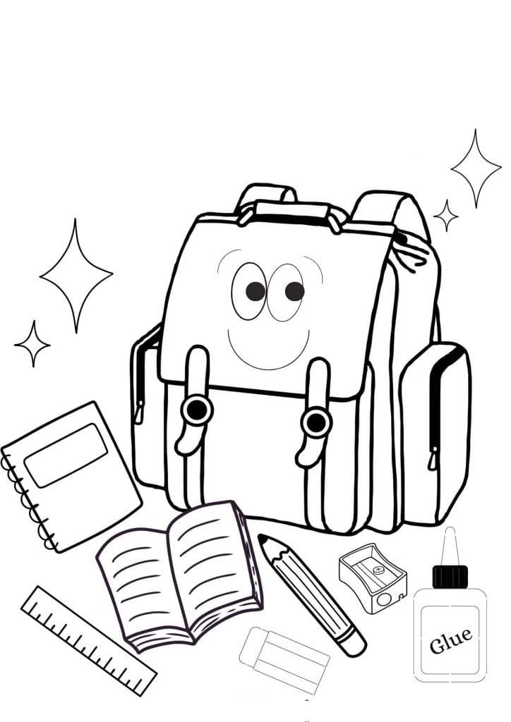 Desenhos de Imagem Material Escolar impressão para colorir