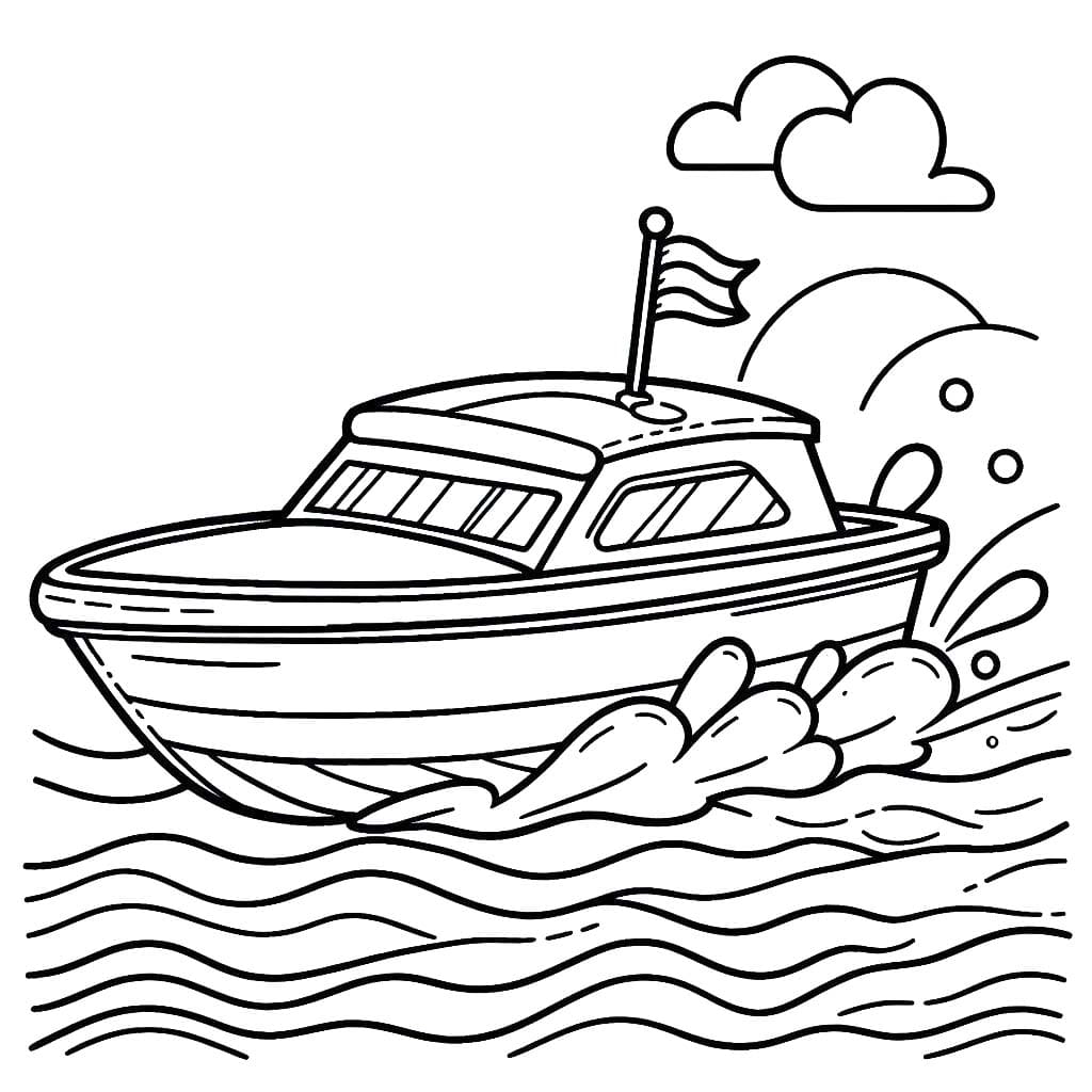 Desenhos de Lancha 3 para colorir