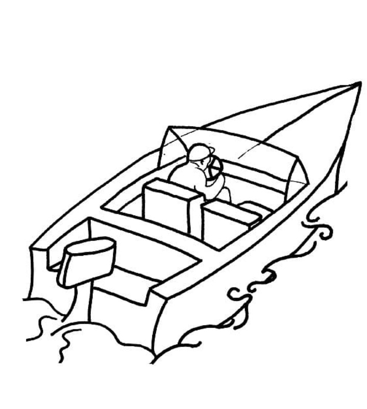 Desenhos de Lancha muito simples para colorir