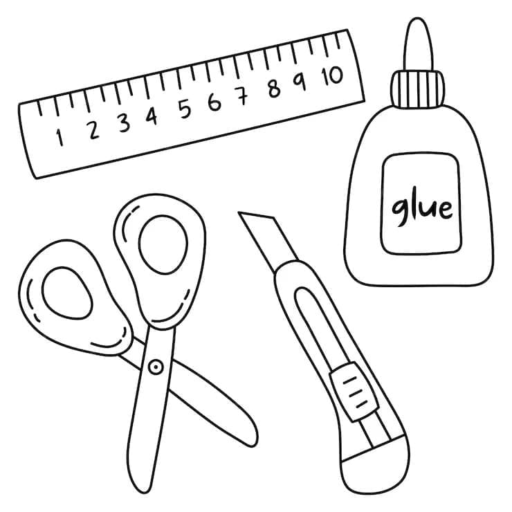 Desenhos de Material Escolar 6 para colorir
