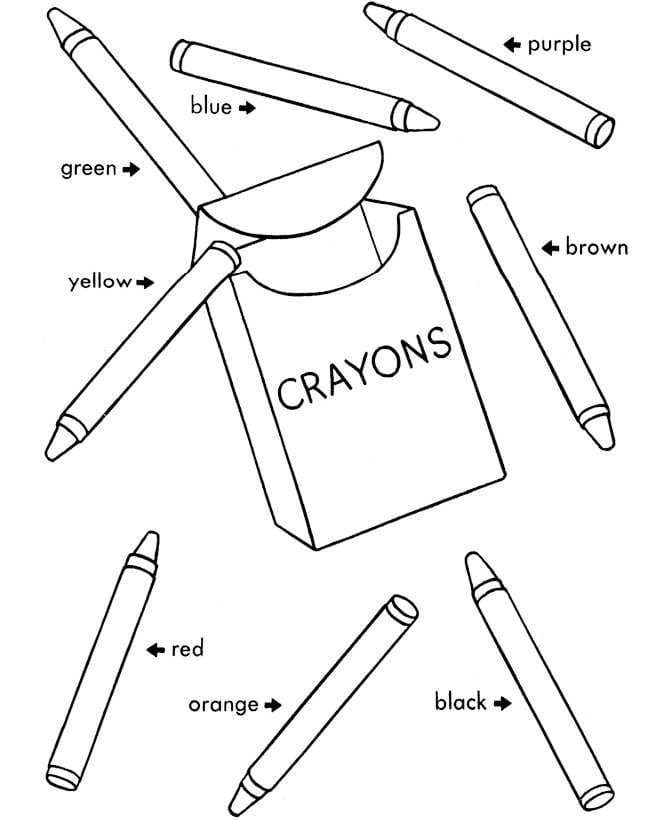 Desenhos de Material Escolar em crianças para colorir