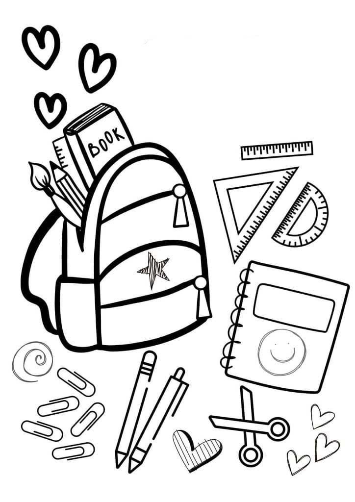 Desenhos de Material Escolar imprimir grátis para colorir