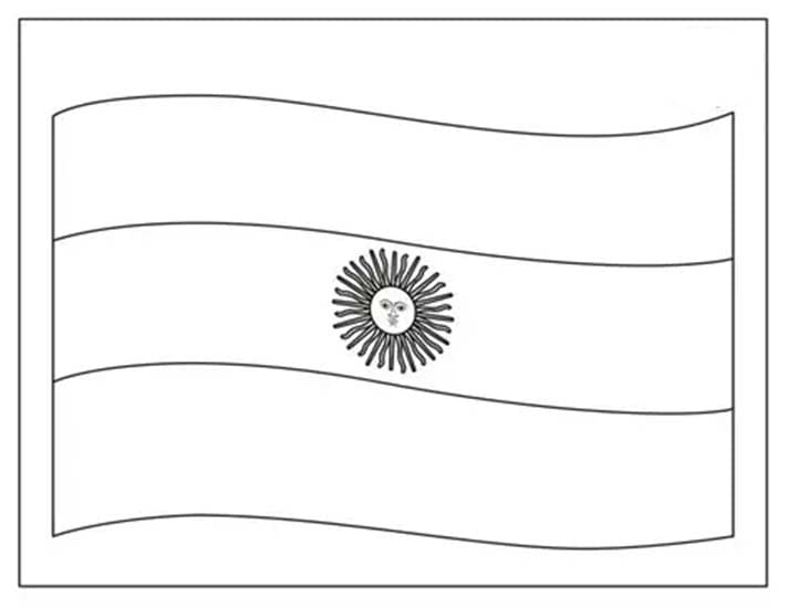 Desenhos de Bandeira da Argentina 12 para colorir