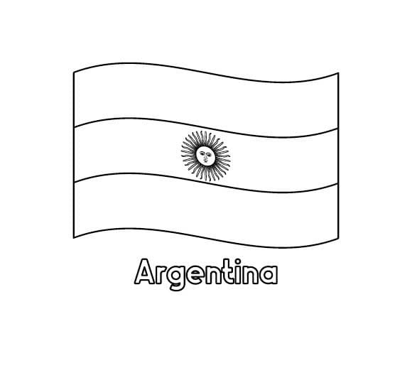 Desenhos de Bandeira da Argentina 3 para colorir