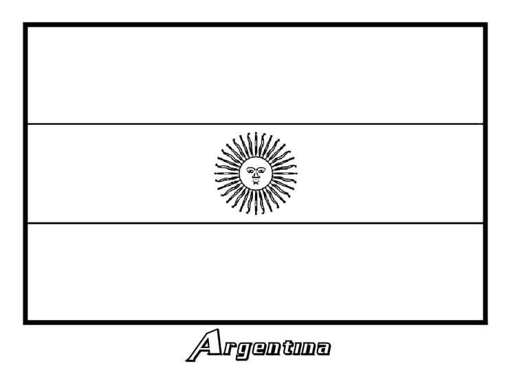 Desenhos de Bandeira da Argentina 7 para colorir