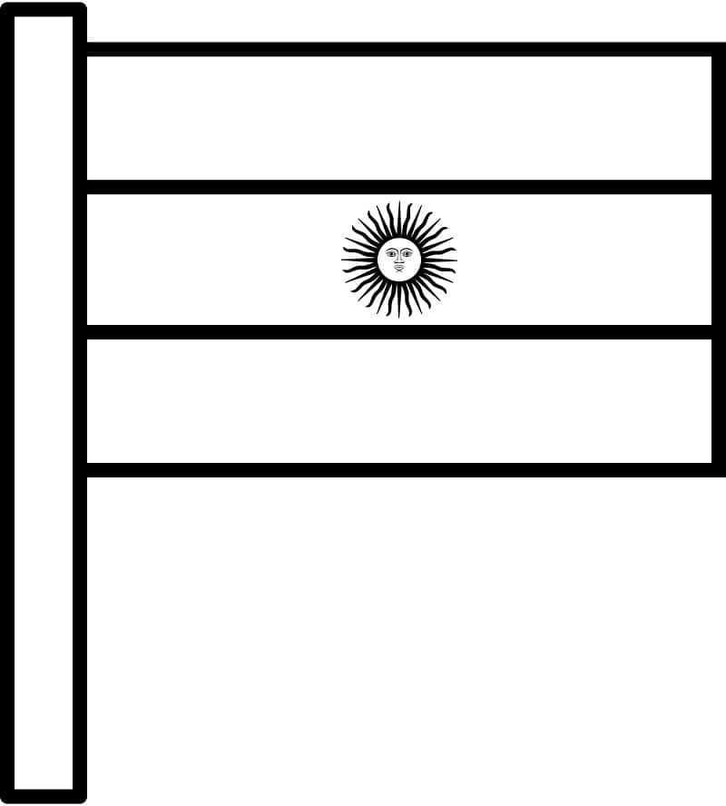 Desenhos de Bandeira da Argentina 8 para colorir